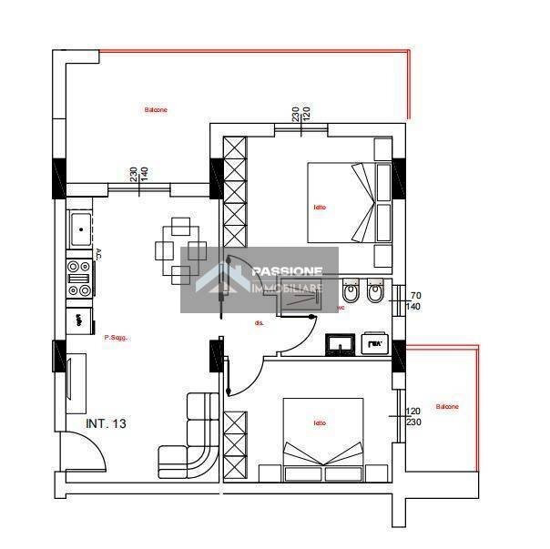 Foto 14 - Three-room apartment via Giovanni Iustini, Martinsicuro - floor plans 1