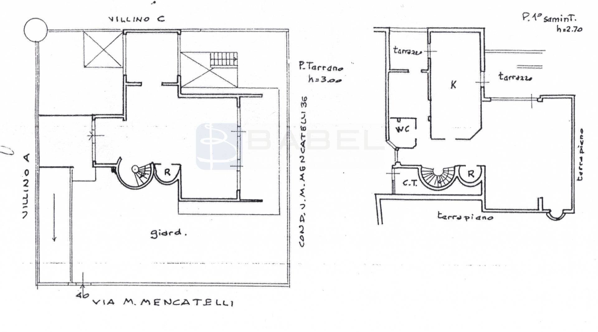 Foto 53 - Villa Via Mario Mencatelli, Roma - planimetria 1