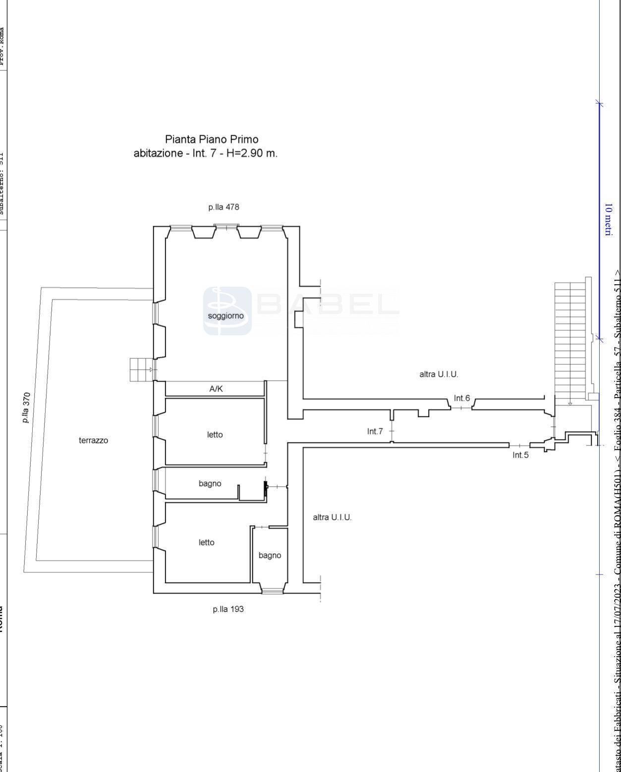 Foto 19 - Trilocale Via Girolamo Nisio, Roma - planimetria 1