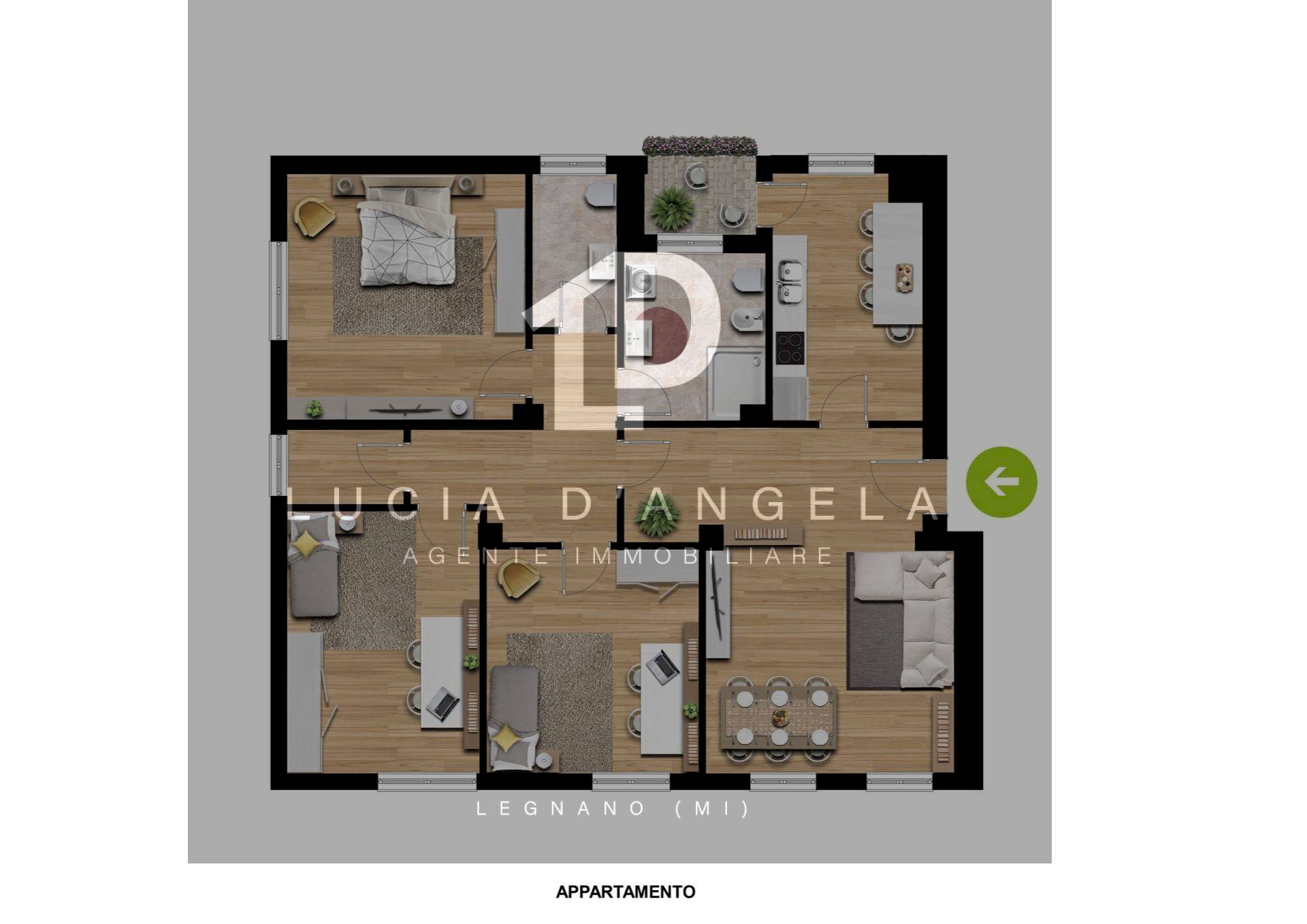 Foto 2 - Four-room apartment MONTEROSSO
 
8, Gallarate - floor plans 1