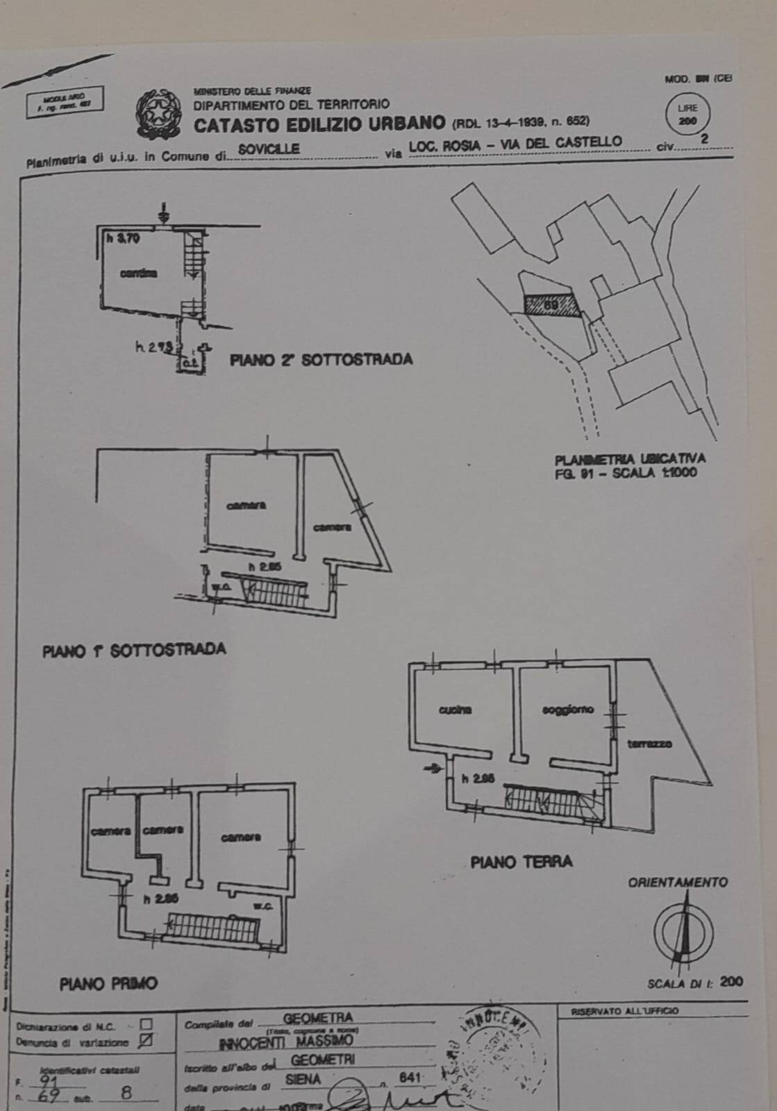 Foto 47 - Casa indipendente via del castello
 
2, Sovicille - planimetria 1
