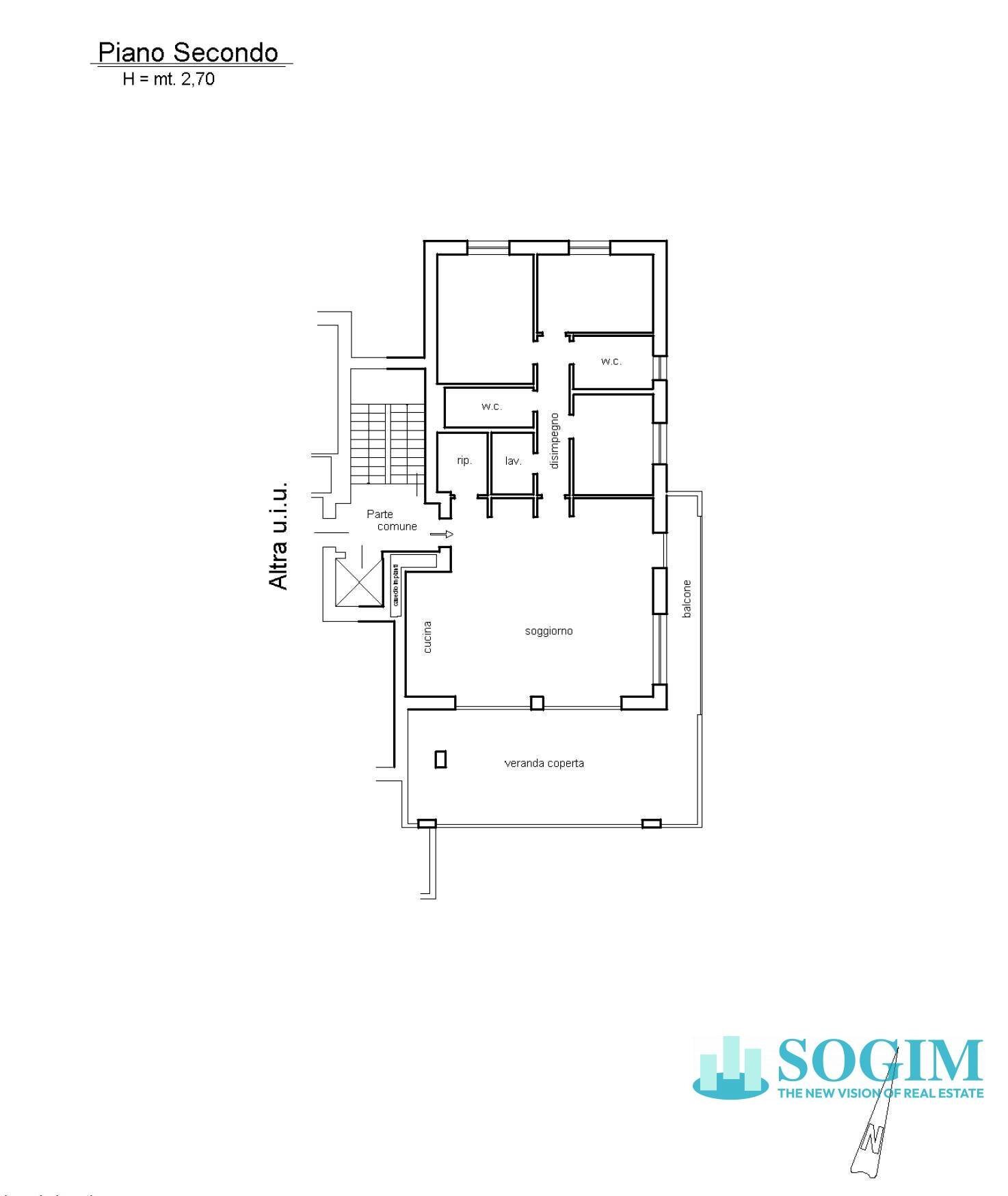 Foto 44 - Quadrilocale Via Toscana
 
38, Biassono - planimetria 1
