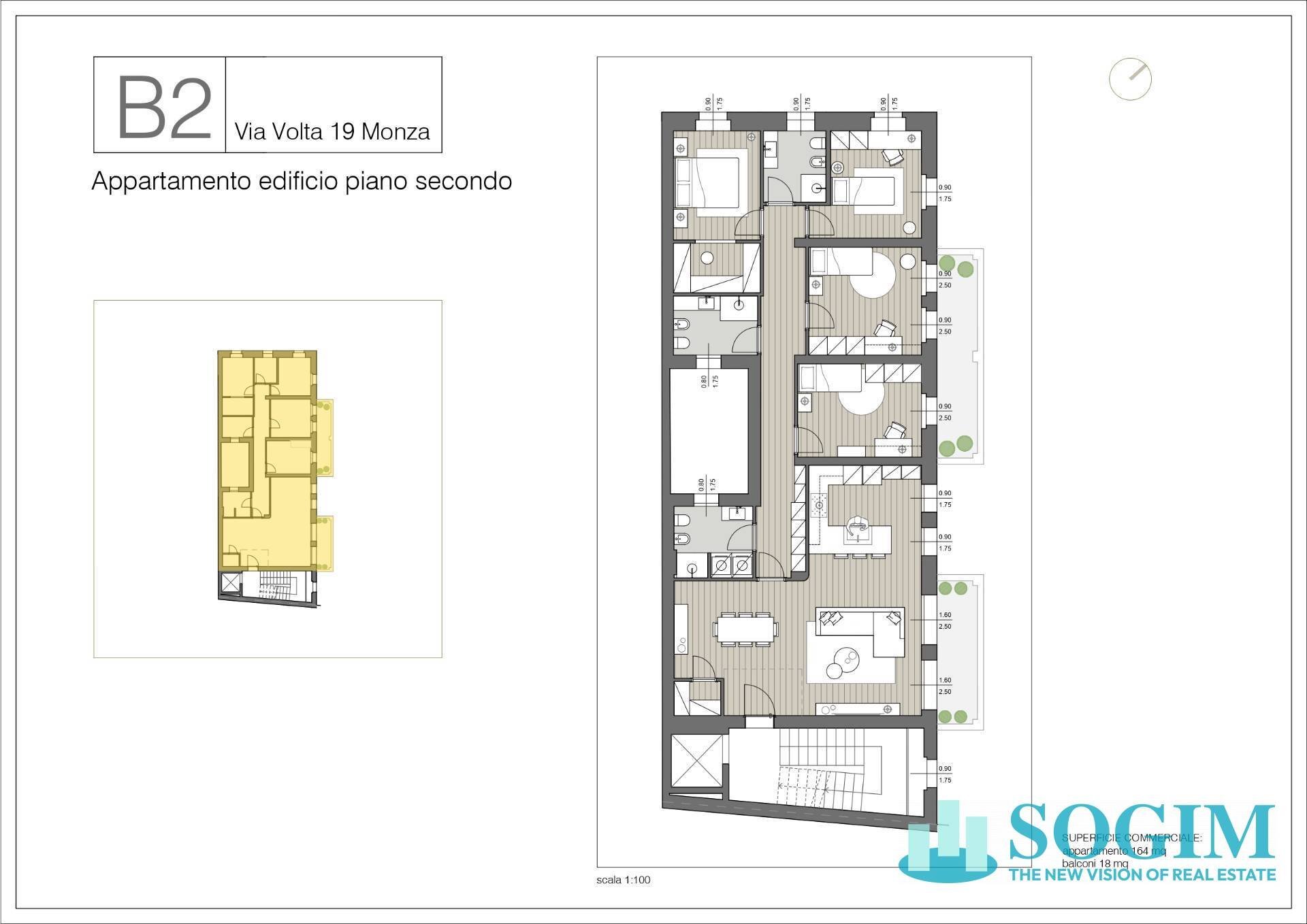 Foto 10 - Attico Via Volta
 
19, Monza - planimetria 1