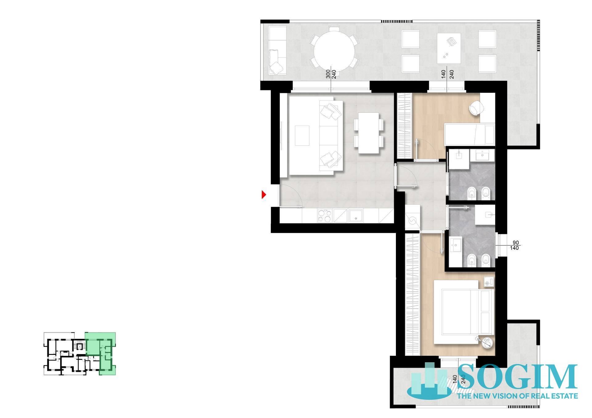 Foto 16 - Three-room apartment Via Regina Margherita, Macherio - floor plans 1