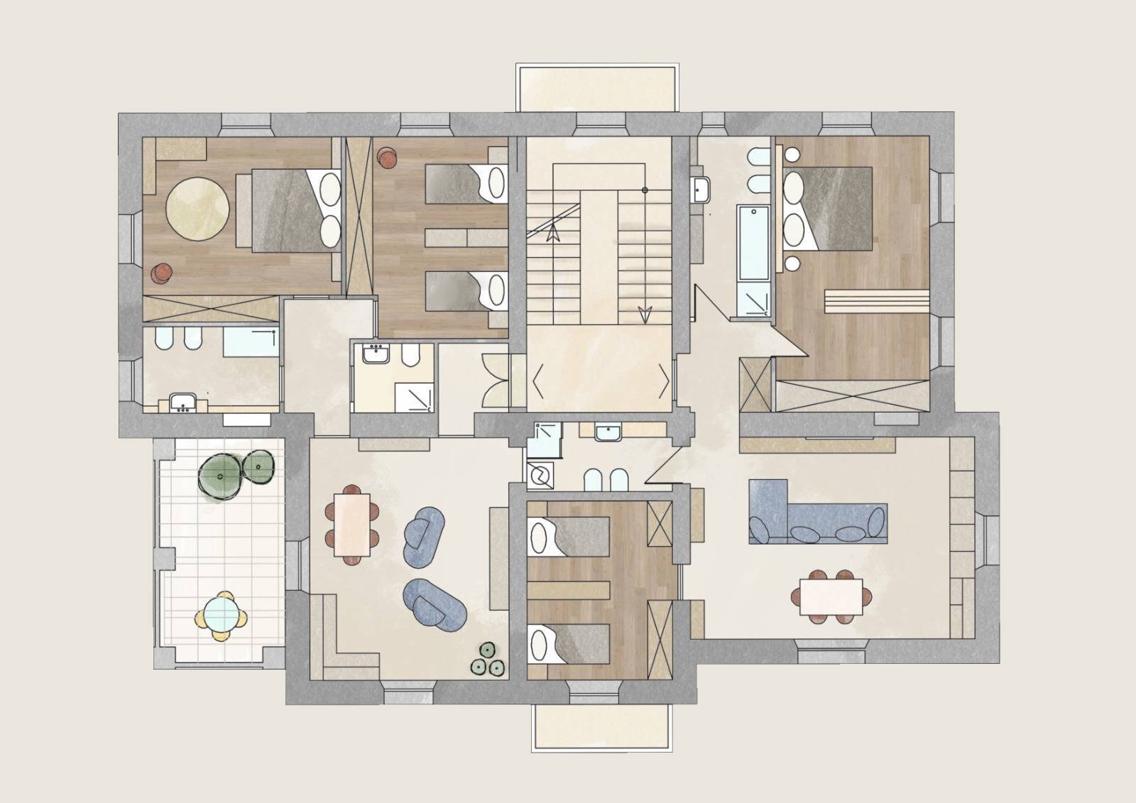 Foto 5 - Three-room apartment Viale Borri
 
176, Varese - floor plans 1