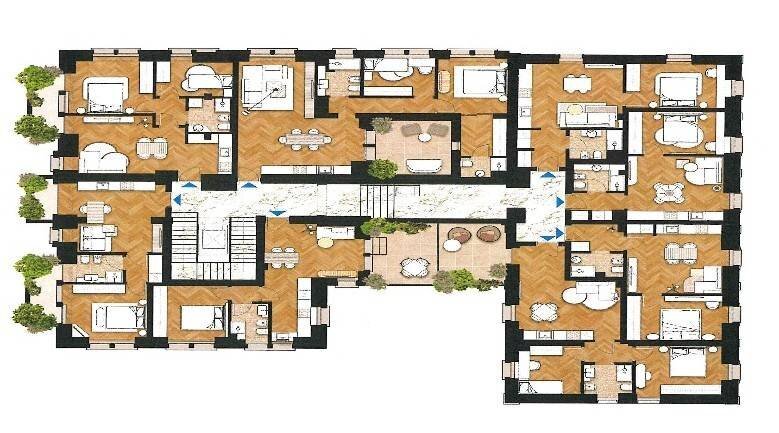 Foto 21 - Two-room apartment via Murat
 
84, Milano - floor plans 1