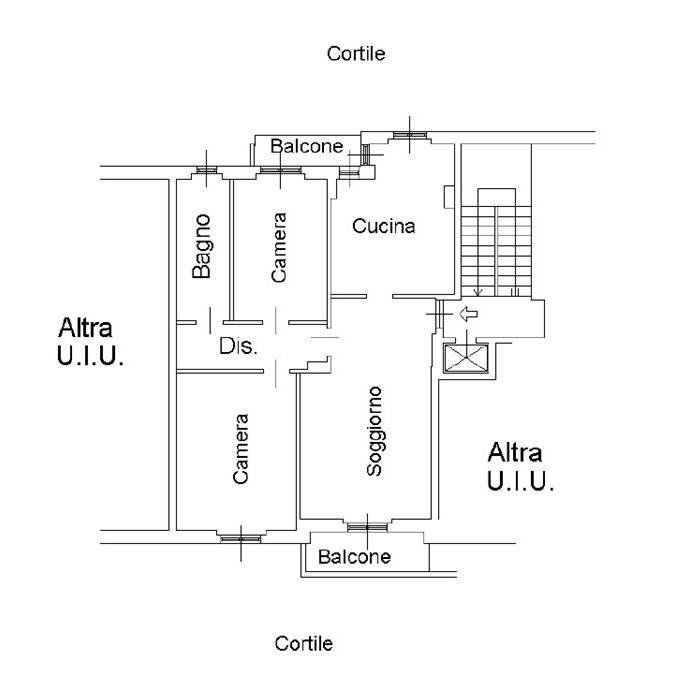Foto 33 - Trilocale Via Federico Chopin
 
45, Milano - planimetria 1
