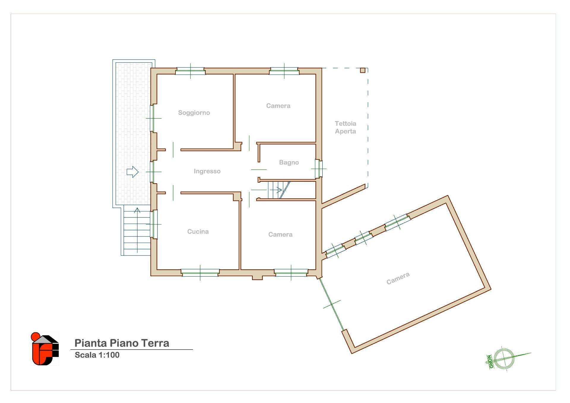 PLANIMETRIA ALLOGGIO - Casa indipendente Via Cercenasco, Virle Piemonte - planimetria 1