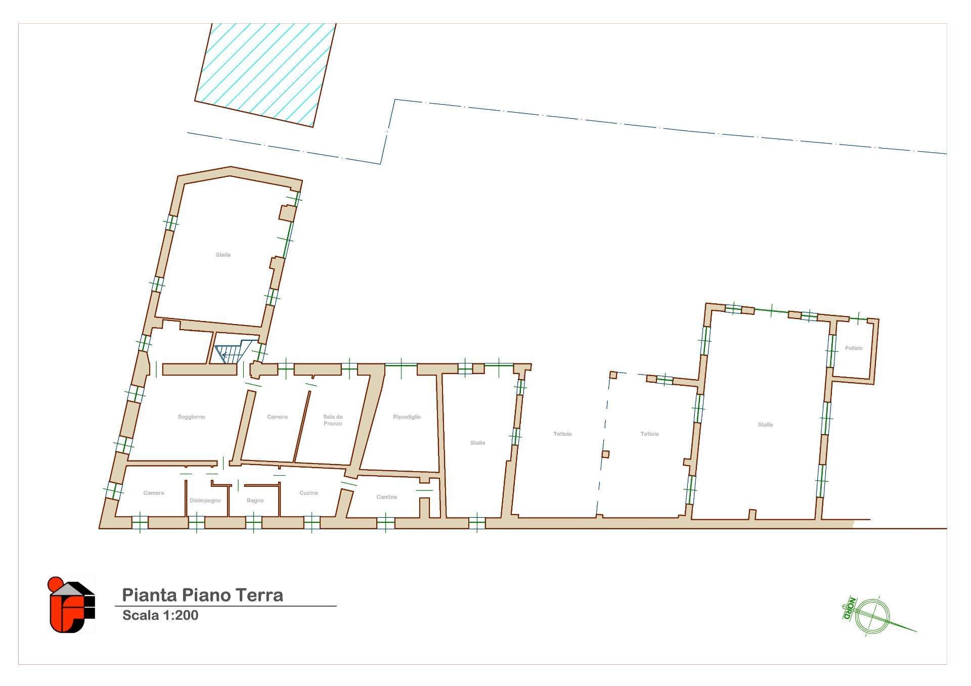 PLANIMETRIA PIANO TERRENO - Rustico Via La Loggia
 
19/B, Carignano - planimetria 1