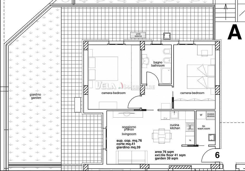 Foto 12 - Three-room apartment Acquaviva Picena - floor plans 1