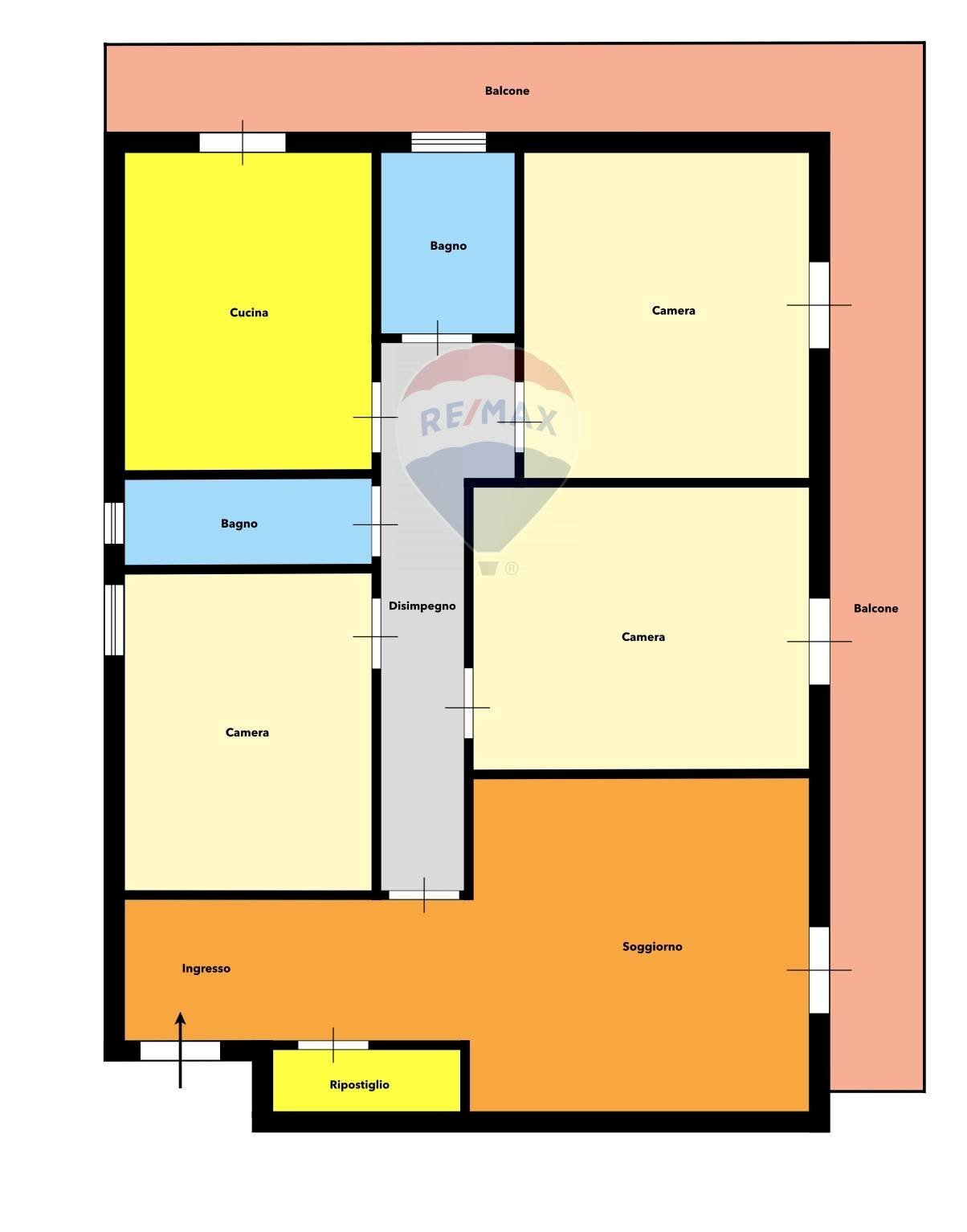 Pianta 2D - Quadrilocale Marano di Napoli - planimetria 1