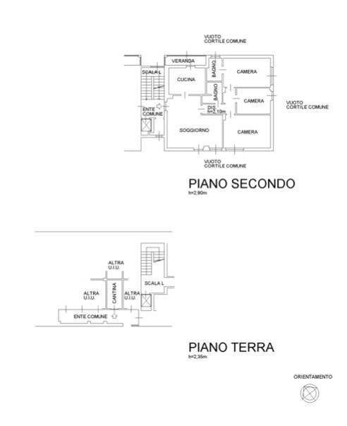 Foto 24 - Four-room apartment Via Uruguay
 
32, Milano - floor plans 1