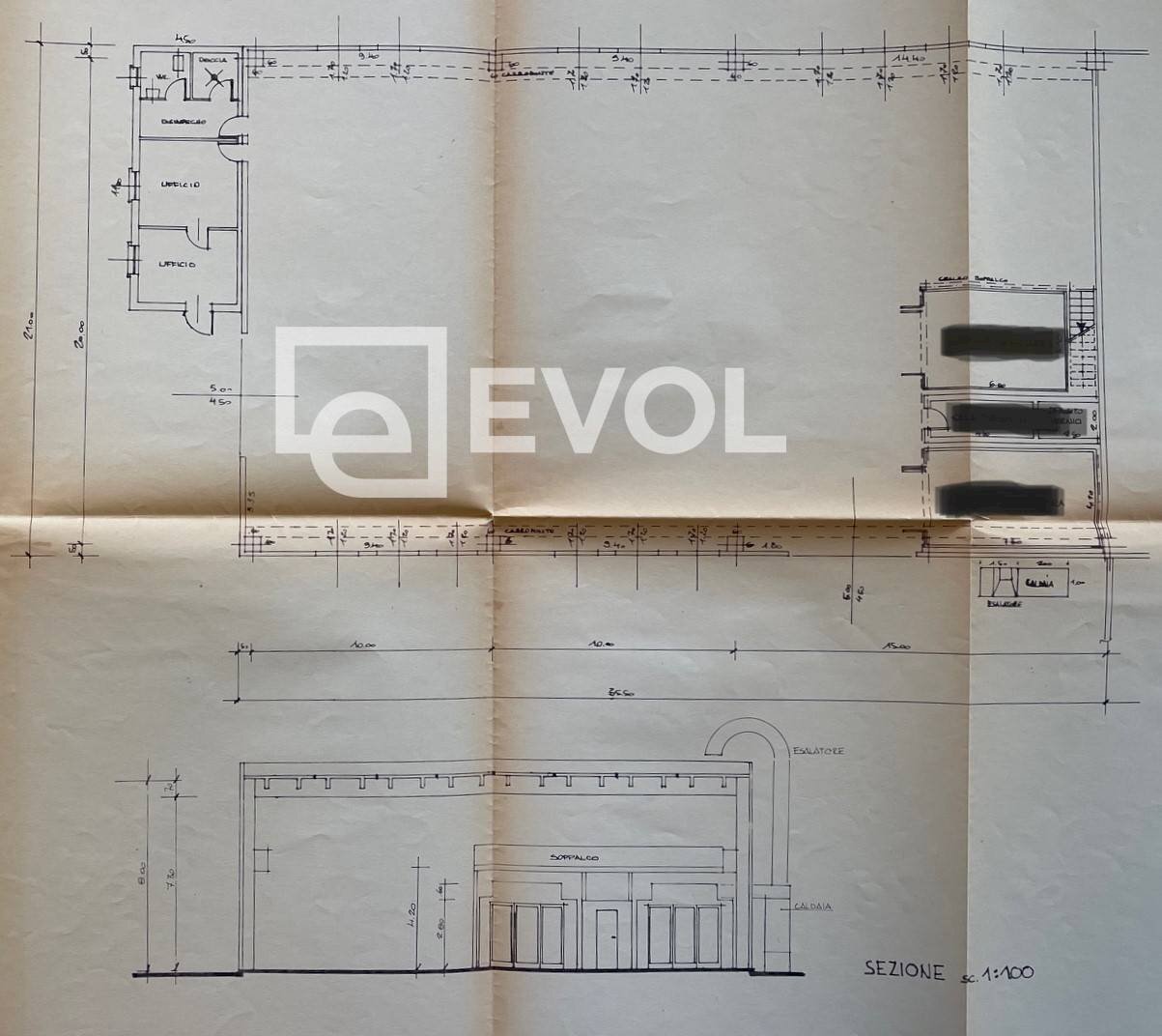Foto 6 - Capannone Piazza Libertà
 
1, Tavagnacco - planimetria 1