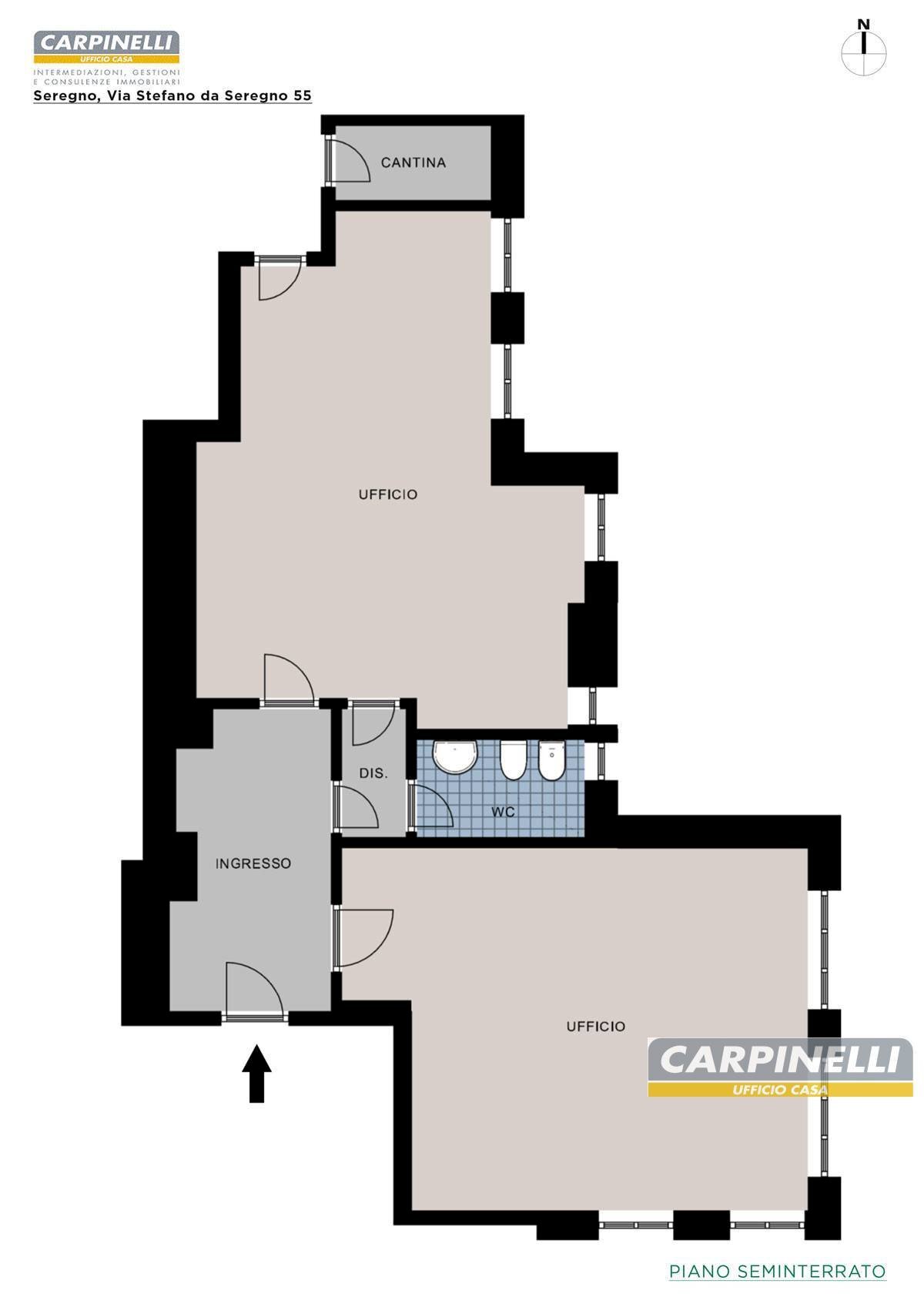 Foto 7 - Office Via Stefano da Seregno
 
55, Seregno - floor plans 1