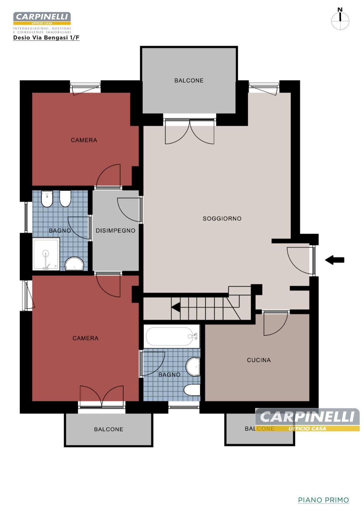 Foto 51 - Trilocale Via Bengasi
 
1/F, Desio - planimetria 1