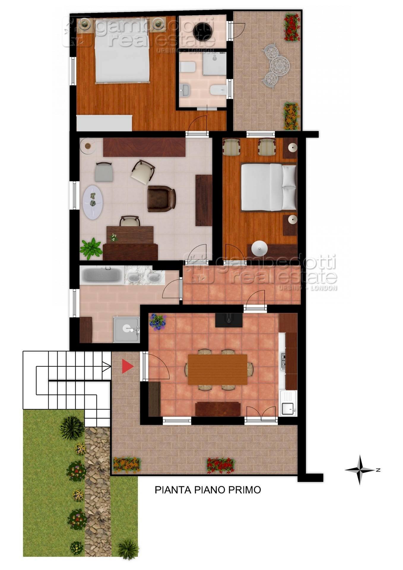 Pianta Appartamento - Piano Primo - Apartment Urbino - floor plans 1