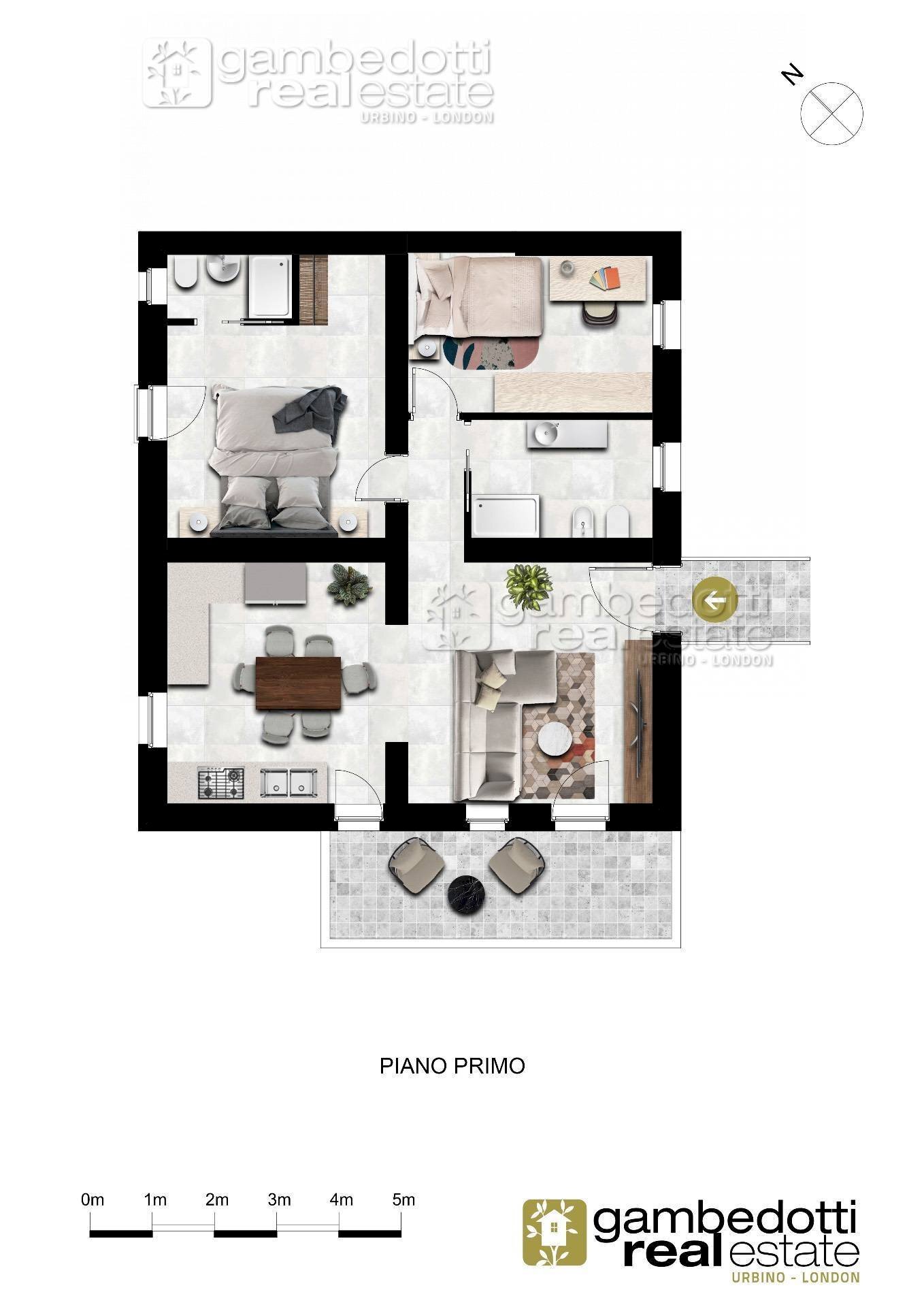 Foto 38 - Appartamento Urbino - planimetria 1