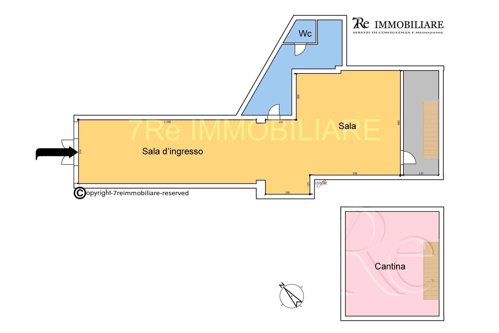 Foto 2 - Locale Commerciale Via Mariano Stabile
 
80, Palermo - planimetria 1