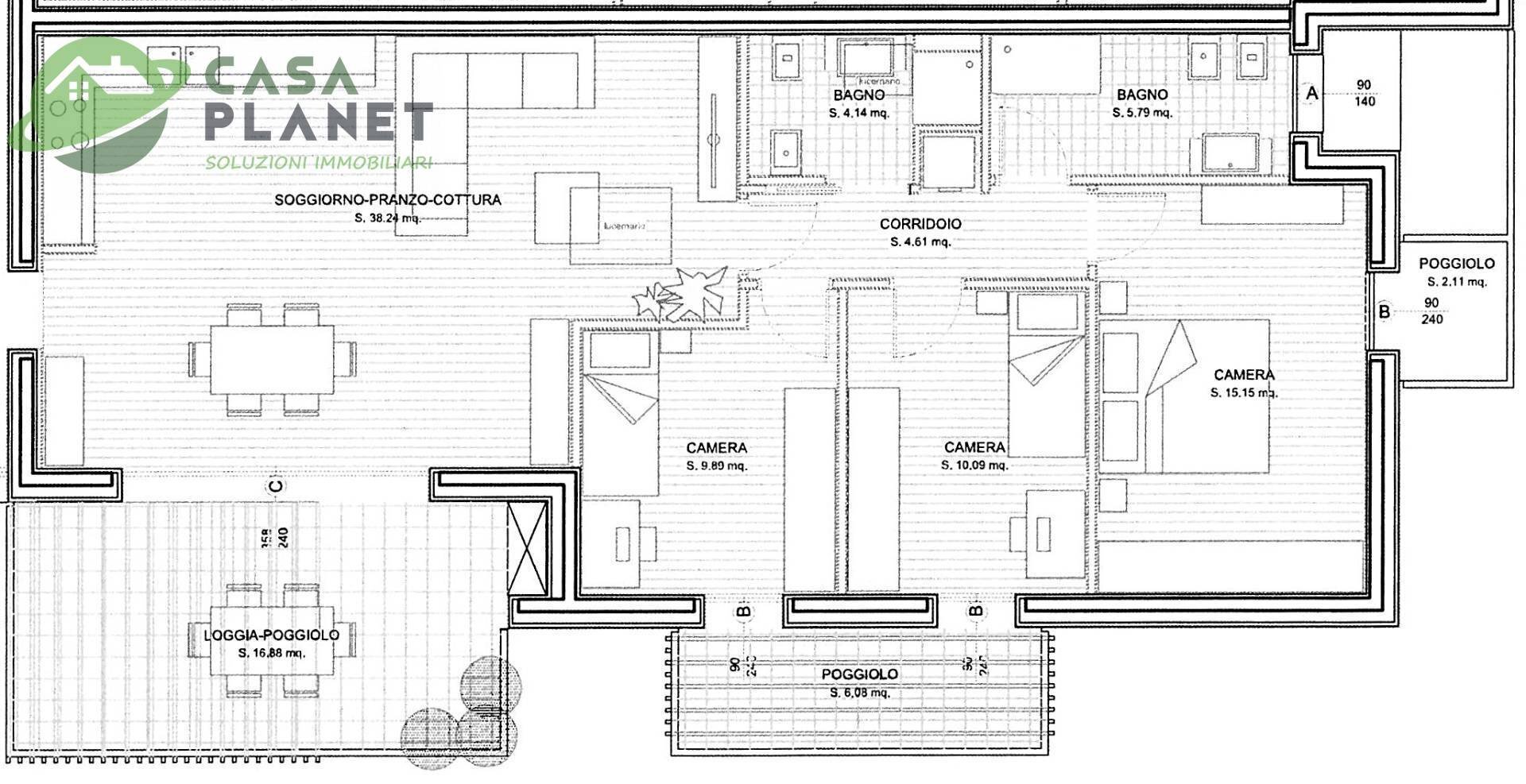 Foto 2 - Appartamento Via Barbiero, Mogliano Veneto - planimetria 1