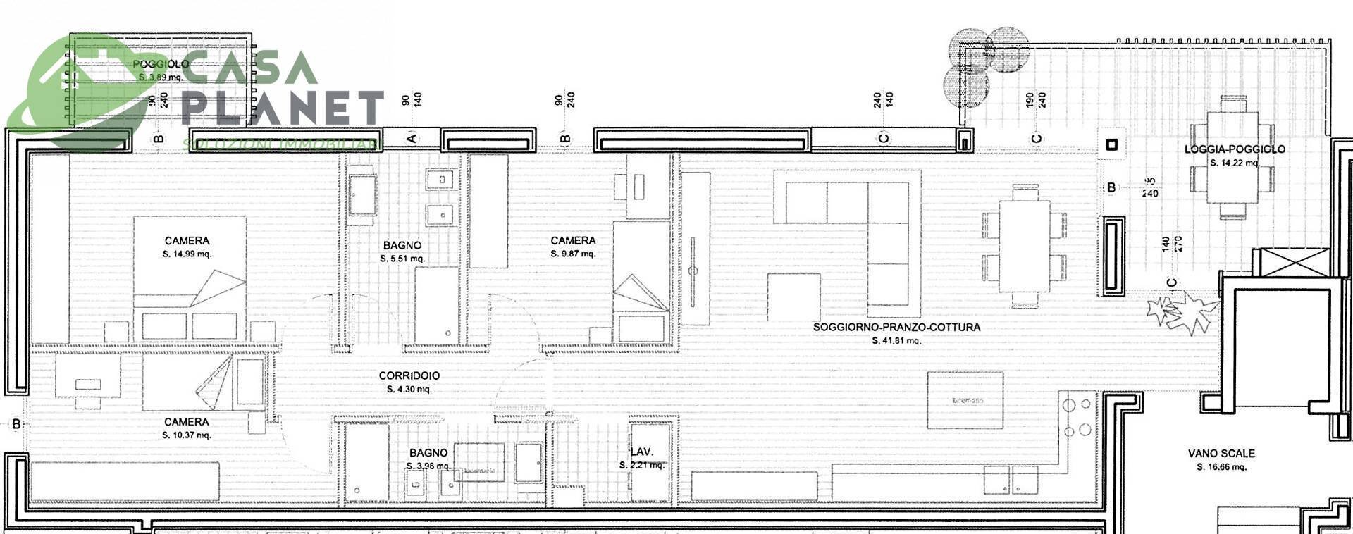 Foto 2 - Appartamento Barbiero, Mogliano Veneto - planimetria 1