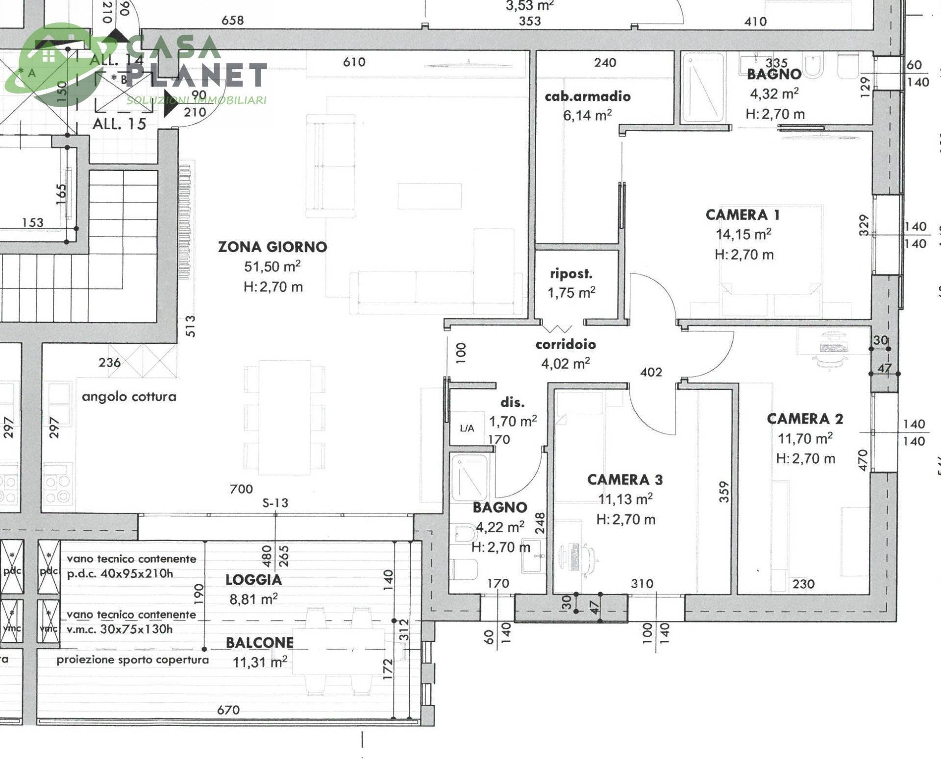 Foto 2 - Attic Viale della Repubblica, Marcon - floor plans 1