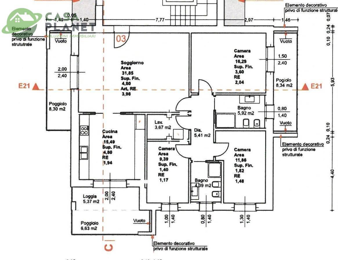 Foto 3 - Apartment Via Terraglio, Preganziol - floor plans 1