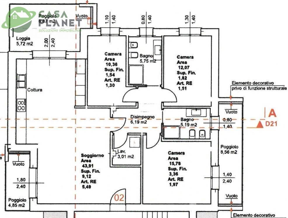 Foto 3 - Apartment Via Terraglio, Preganziol - floor plans 1