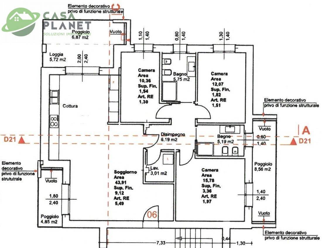 Foto 3 - Apartment Via Terraglio, Preganziol - floor plans 1