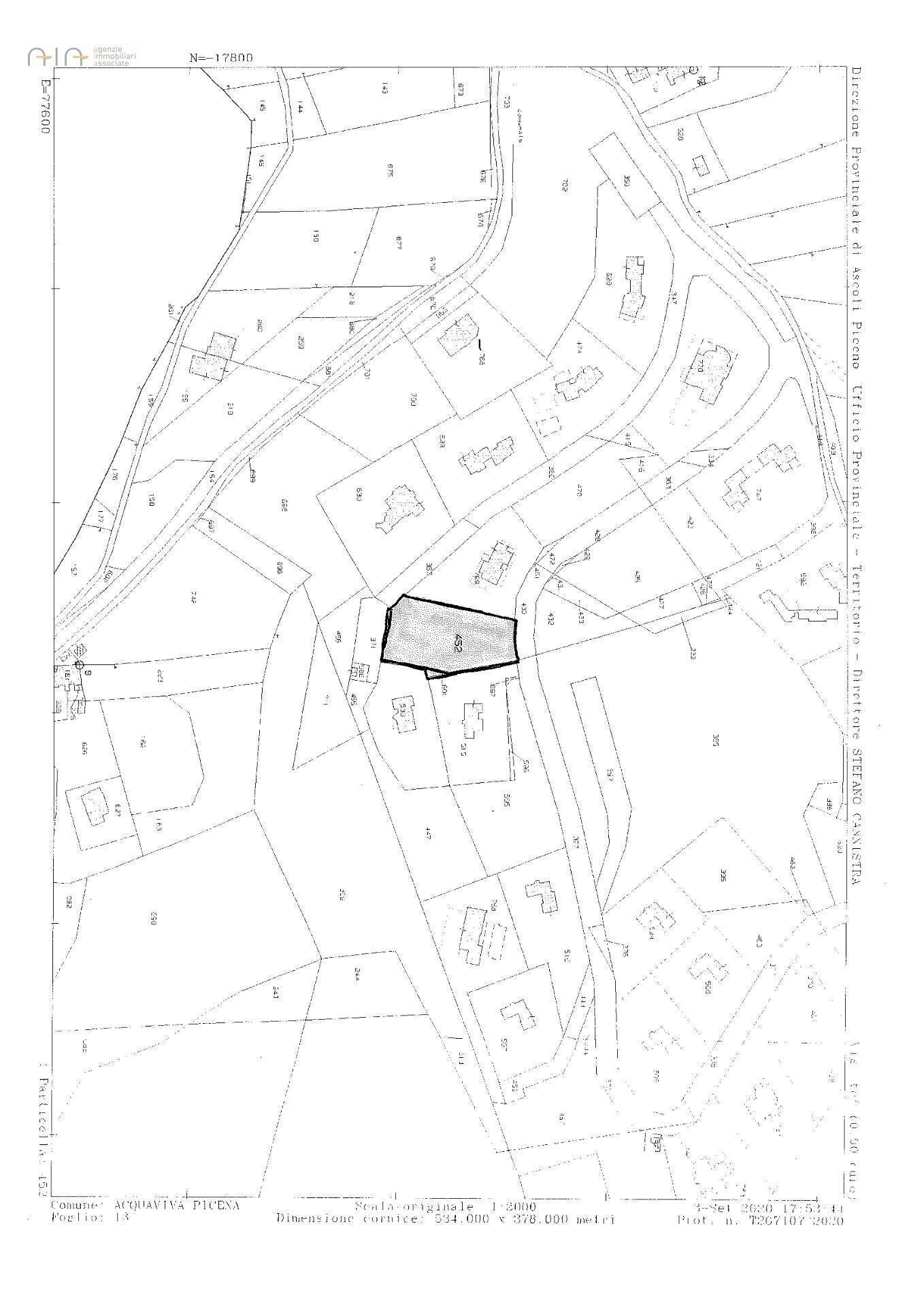 Foto 2 - Terreno edificabile Via Fonte Pezzana, Acquaviva Picena - planimetria 1