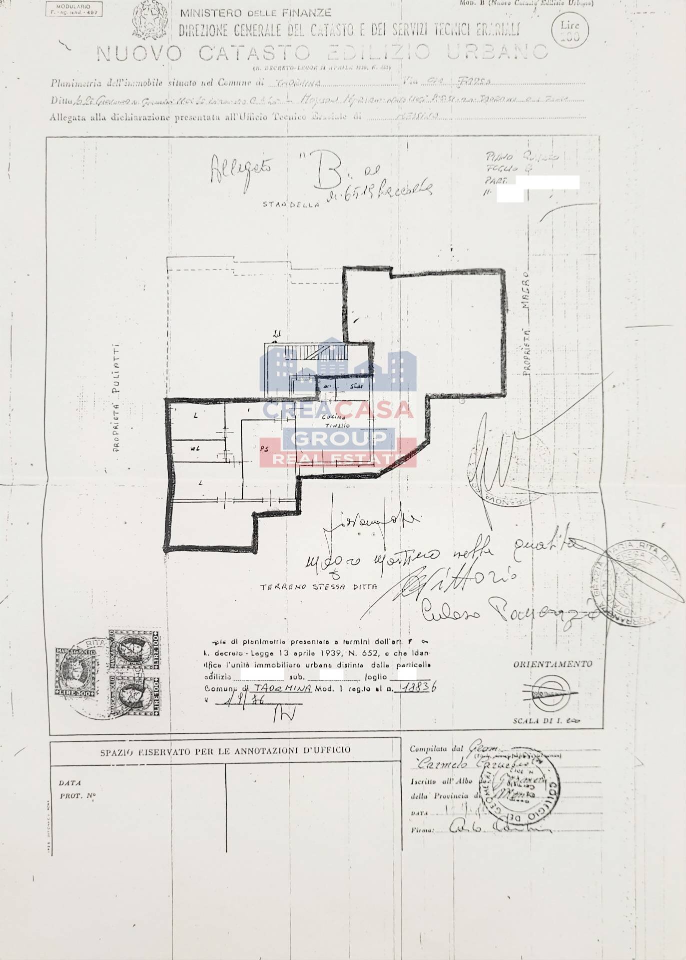 Foto 24 - Appartamento Contrada Farsa, Taormina - planimetria 1