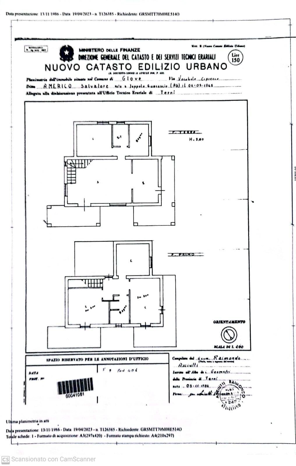 Foto 45 - Villa Vocabolo Cipresso, Giove - planimetria 1