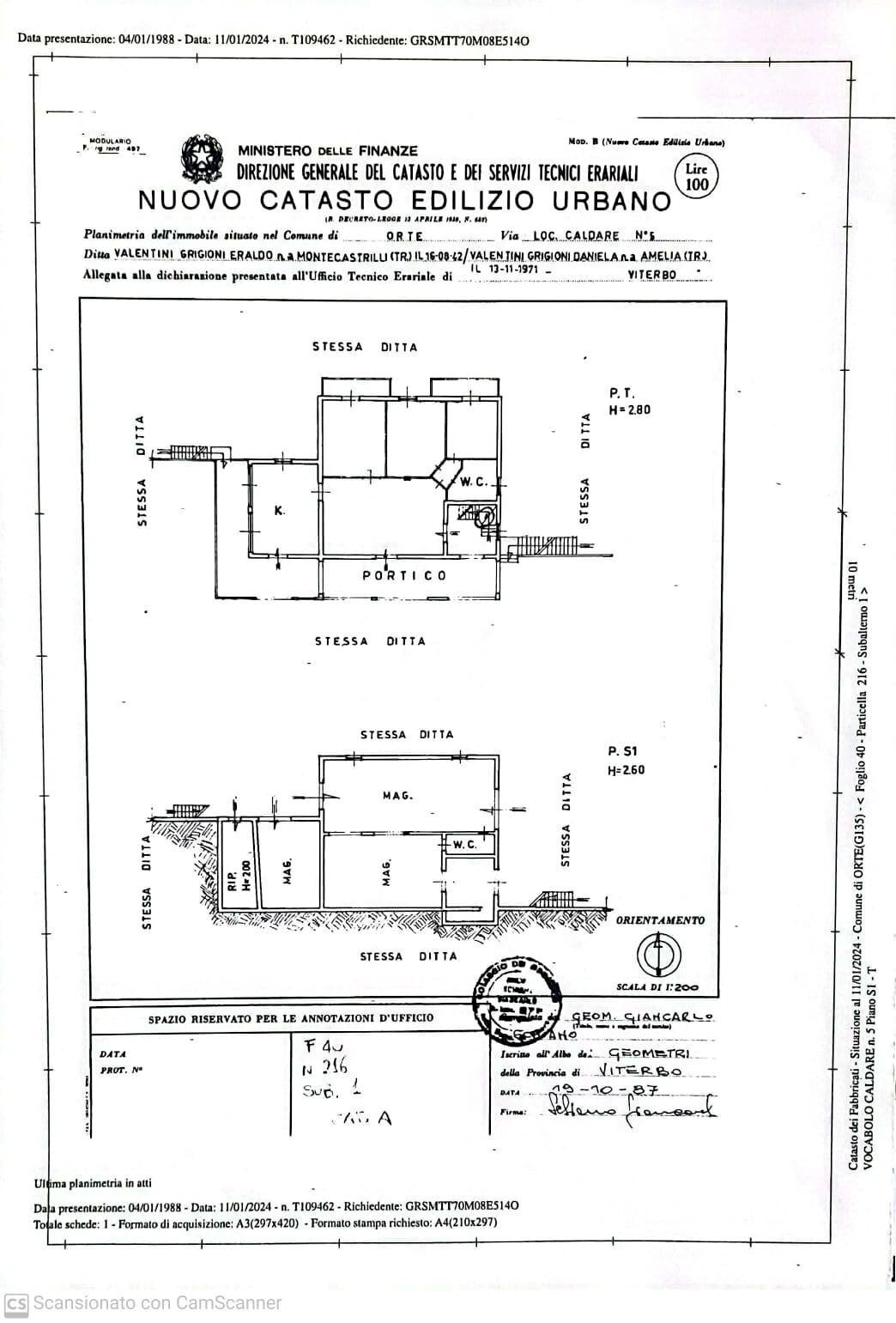 Foto 68 - Casa indipendente Vocabolo Caldare
 
5, Orte - planimetria 1