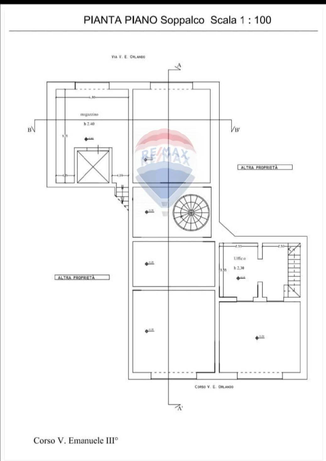 Pianta 2D - Locale Commerciale Corso Vittorio Emanuele III
 
234, Terrasini - planimetria 1