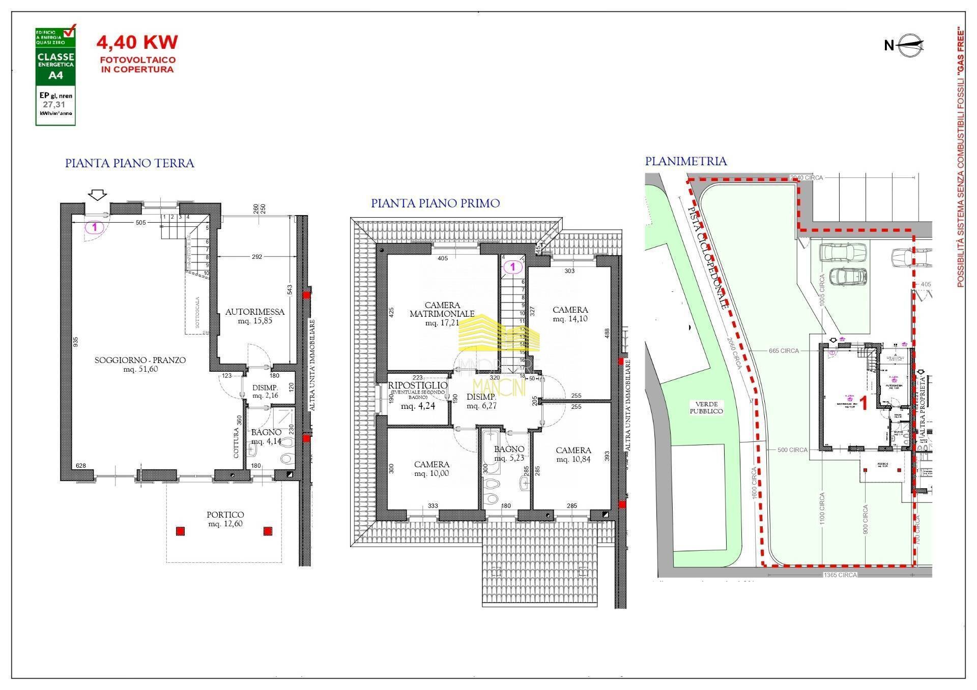 Foto 2 - Villa VIA UGO FOSCOLO, Boltiere - planimetria 1