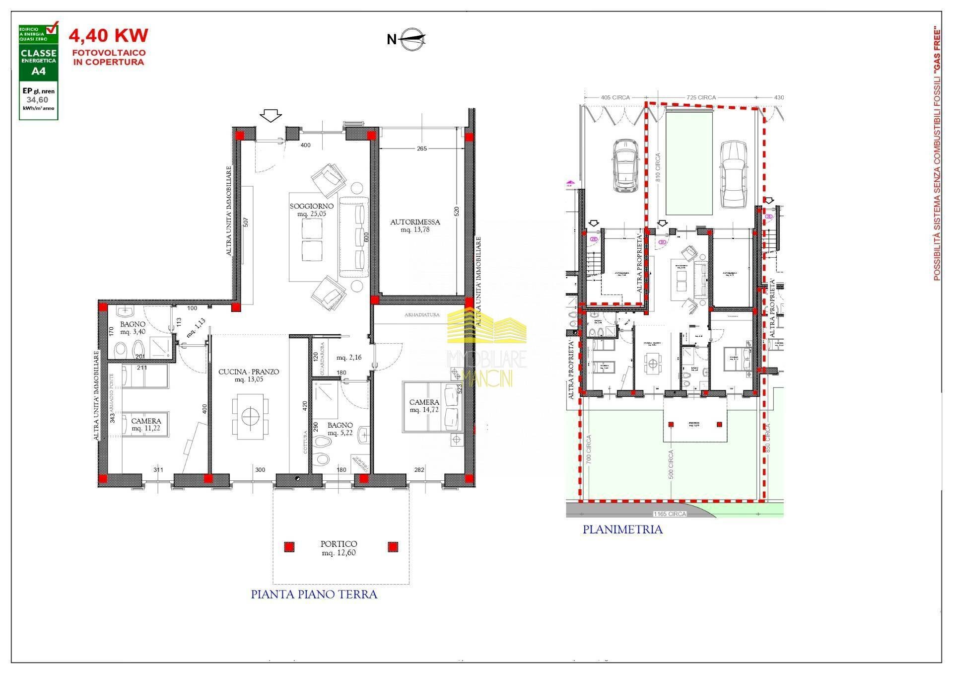 Foto 2 - Villa a Schiera VIA UGO FOSCOLO, Boltiere - planimetria 1