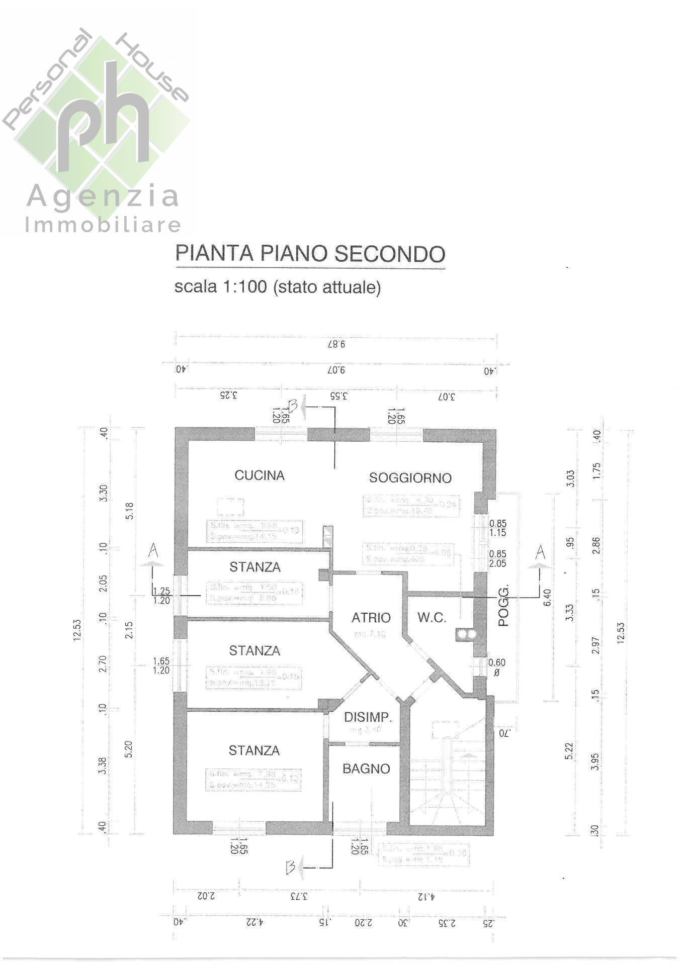 Foto 16 - Attico VIA GIUSEPPE GARIBALDI
 
14, Borgo Chiese - planimetria 1