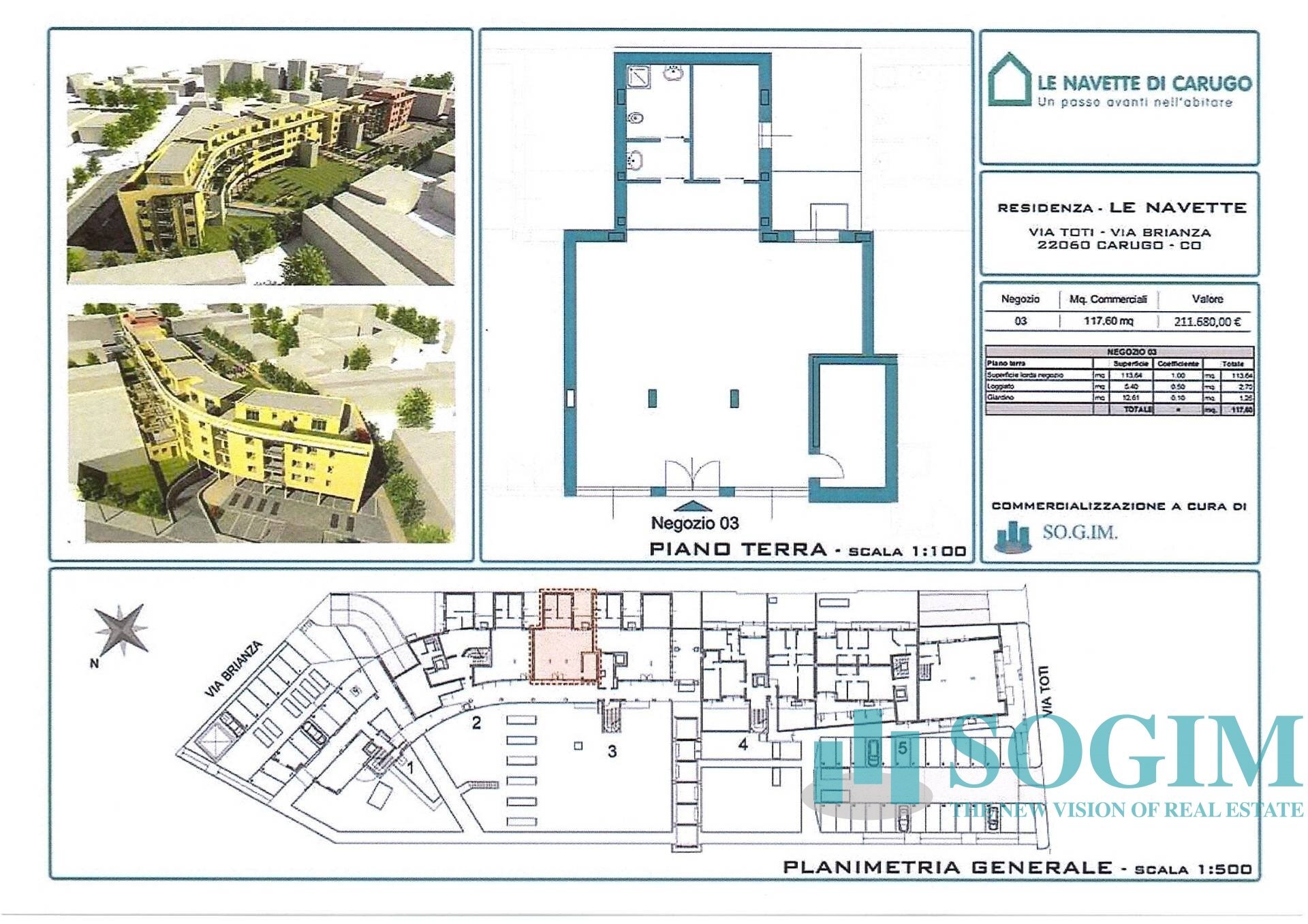 Foto 18 - Locale Commerciale via Toti, Carugo - planimetria 1