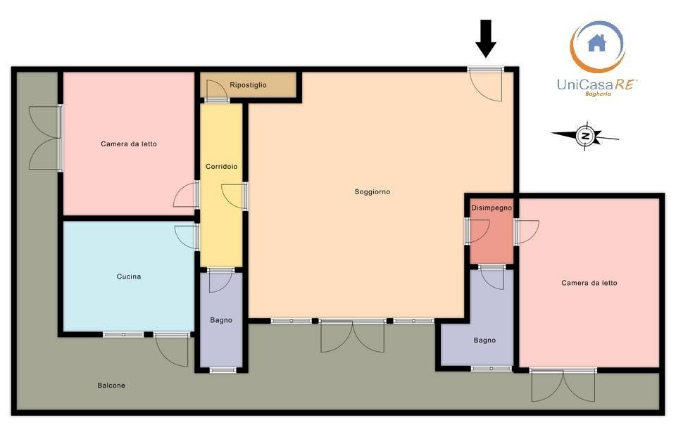 Foto 12 - Quadrilocale Bagheria - planimetria 1