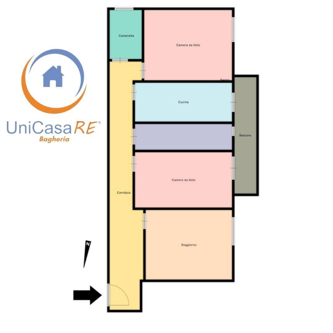 Foto 11 - Appartamento Via Guglielmo Pepe
 
12, Bagheria - planimetria 1