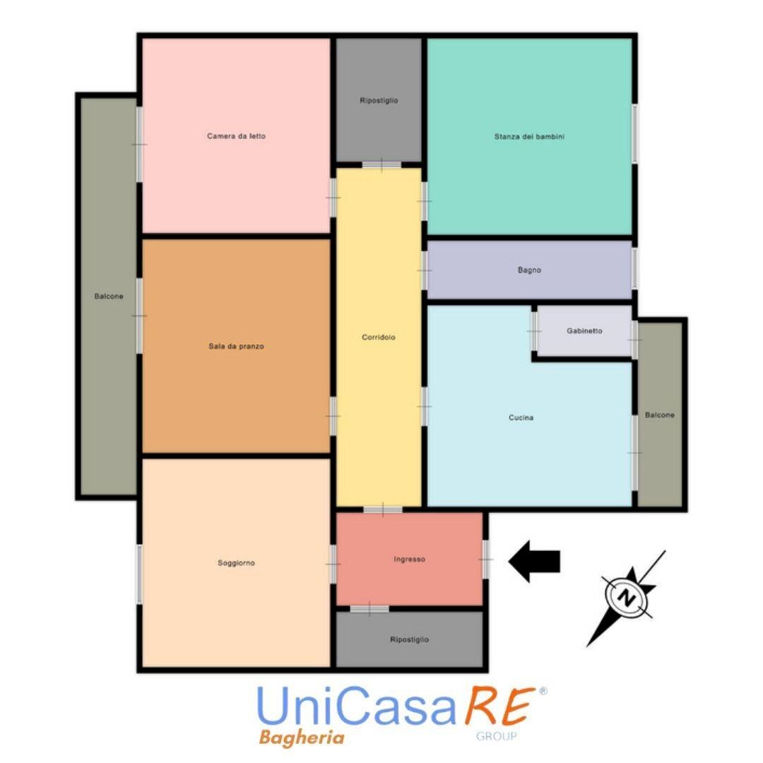 Foto 16 - Appartamento Via Antonio vivaldi
 
7, Bagheria - planimetria 1