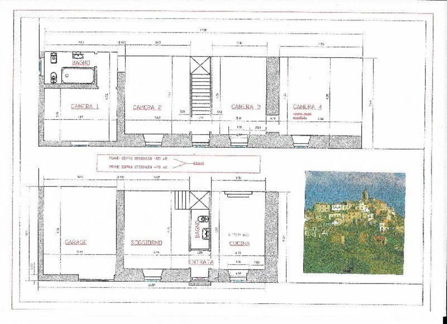 planimetria - Casa indipendente Trento e Trieste, Furci - planimetria 1