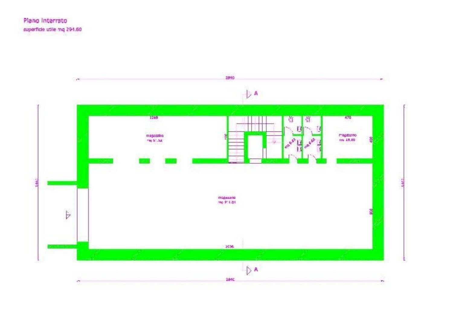 planimetria - Locale Commerciale Ctr. Ributtini, Cupello - planimetria 1