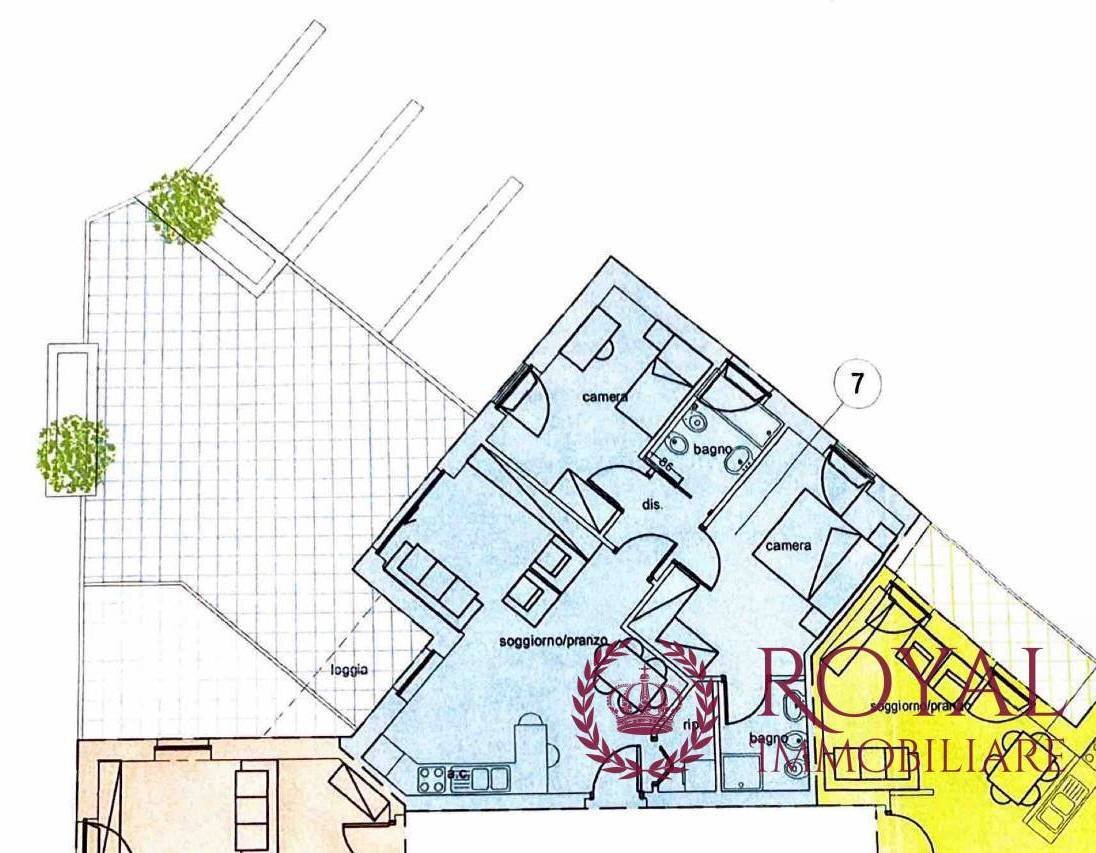 Foto 15 - Three-room apartment Piazza Attias, Livorno - floor plans 1