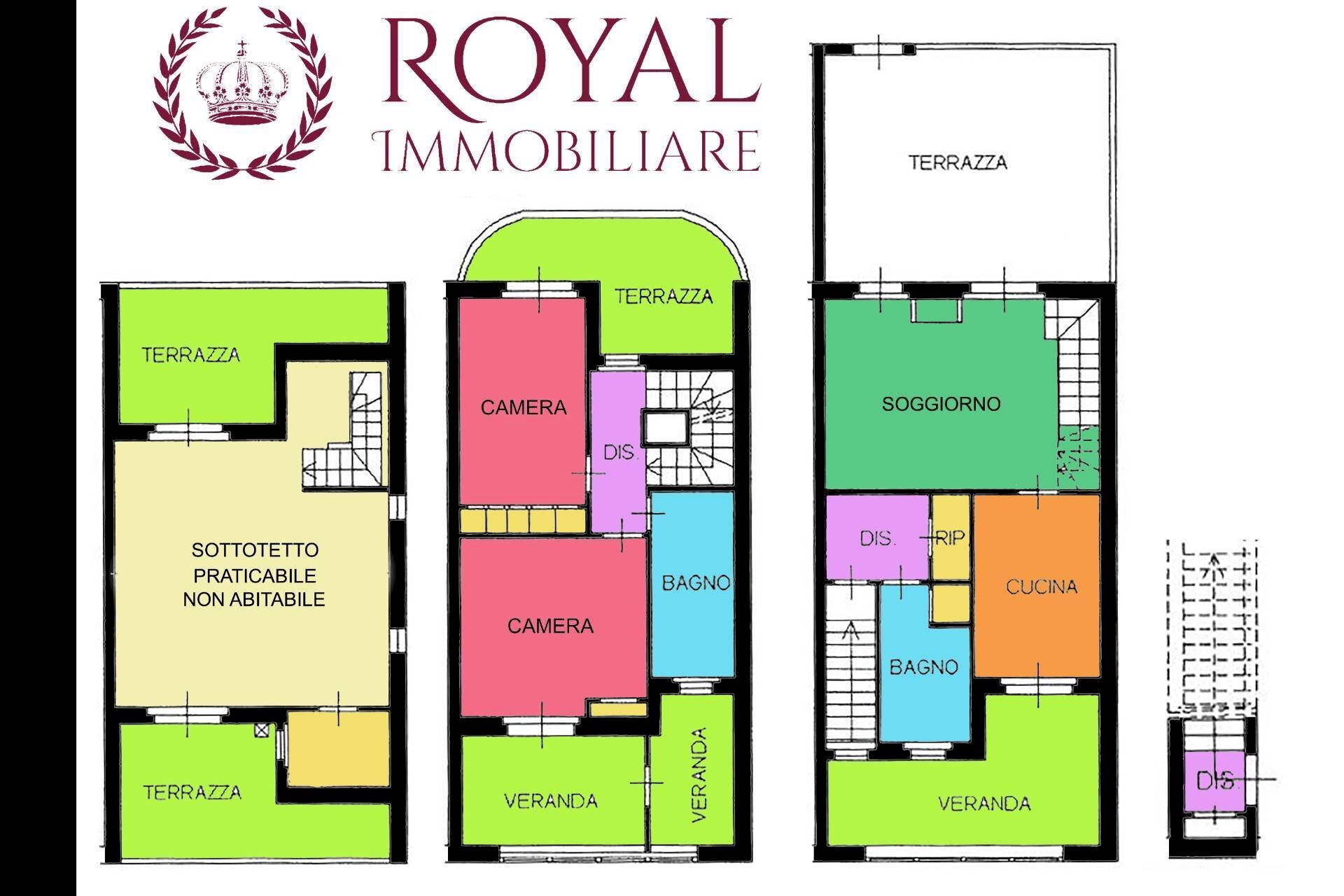 Foto 52 - Terraced Villa Via Svizzera, Livorno - floor plans 1