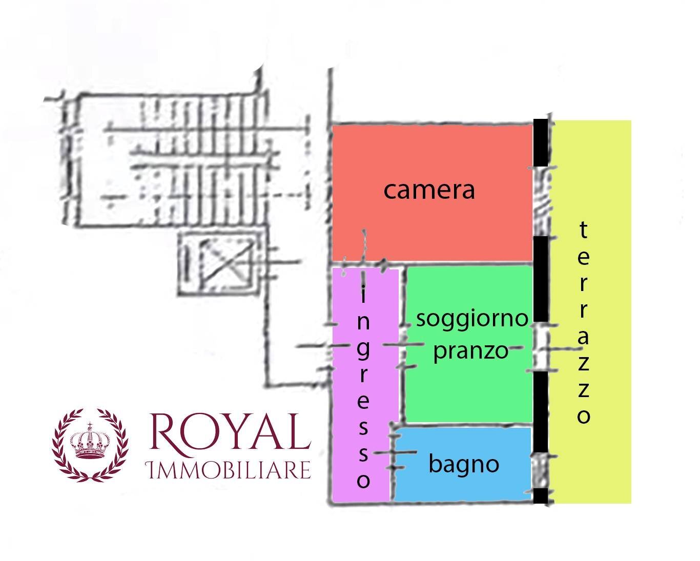 Foto 7 - Bilocale Via Grande, Livorno - planimetria 1