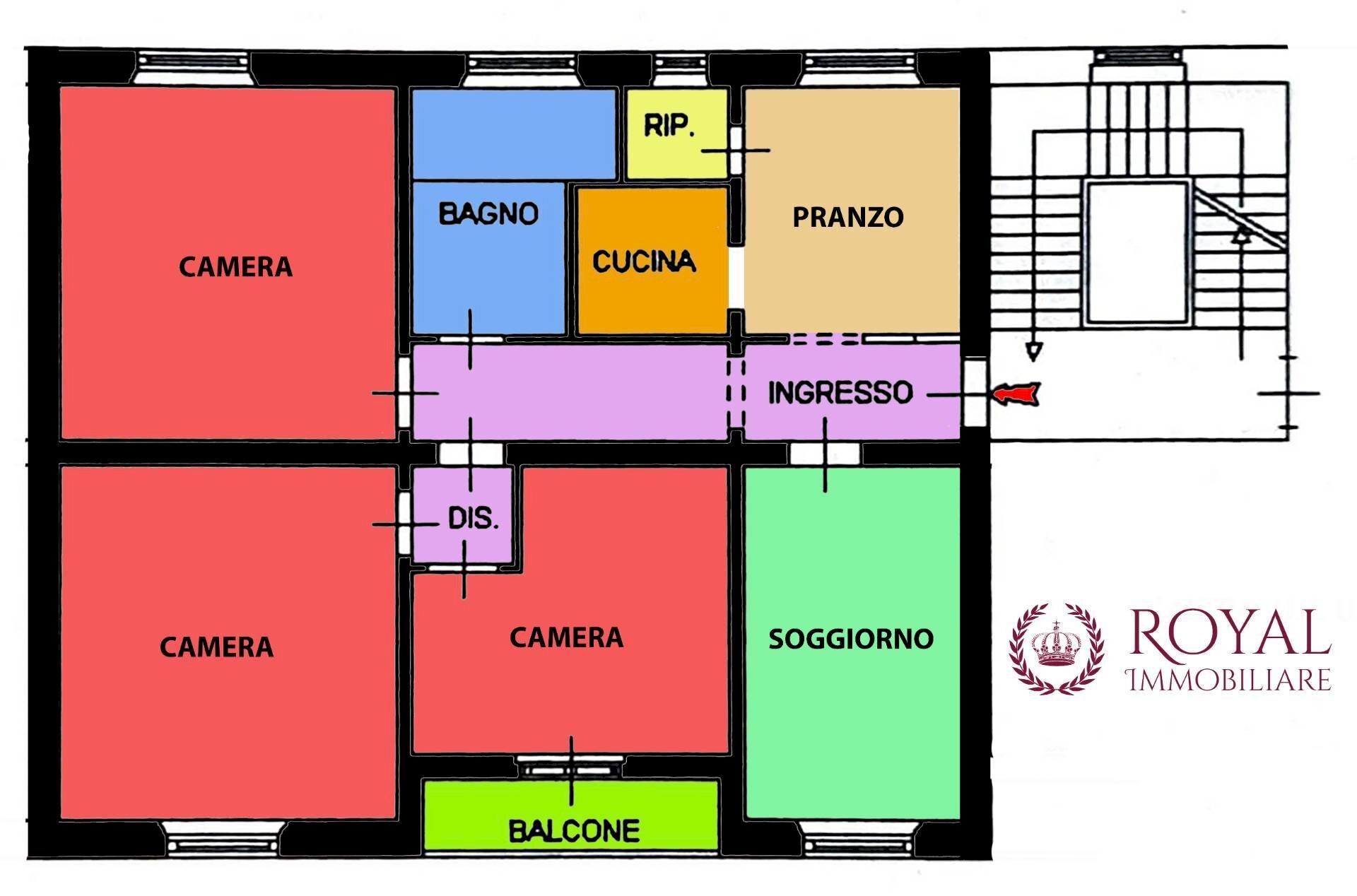 Foto 35 - Four-room apartment Via Giovanni Marchi, Livorno - floor plans 1