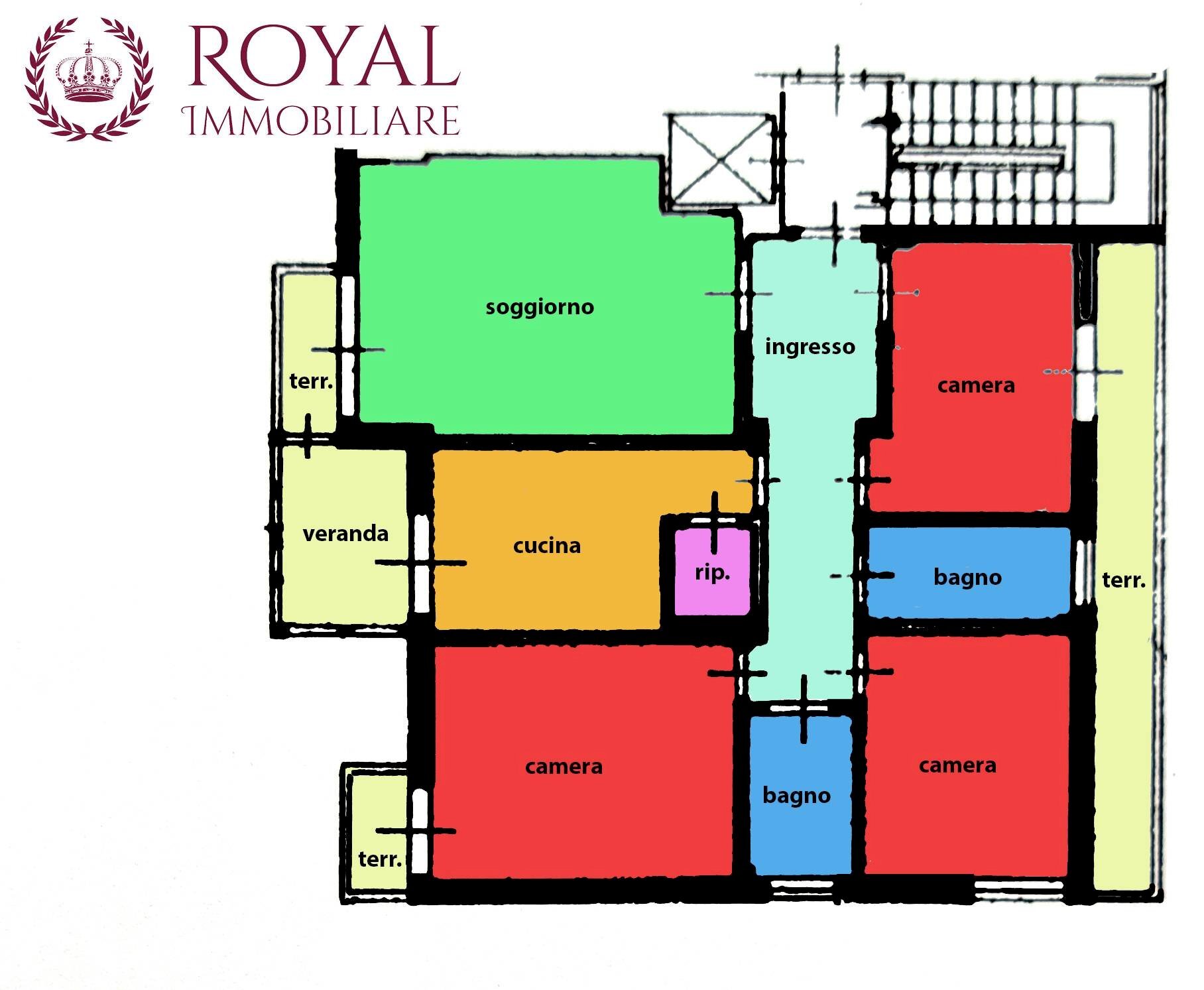 Foto 31 - Trilocale Viale Fabbricotti, Livorno - planimetria 1