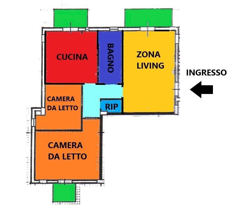 Foto 2 - Three-room apartment VIA GRAMSCI
 
84, Trani - floor plans 1