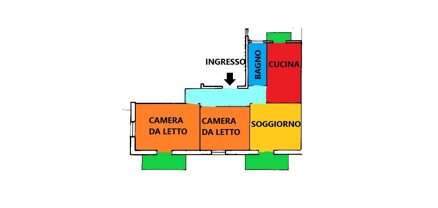 Foto 2 - Three-room apartment VIA BADOGLIO
 
26, Trani - floor plans 1