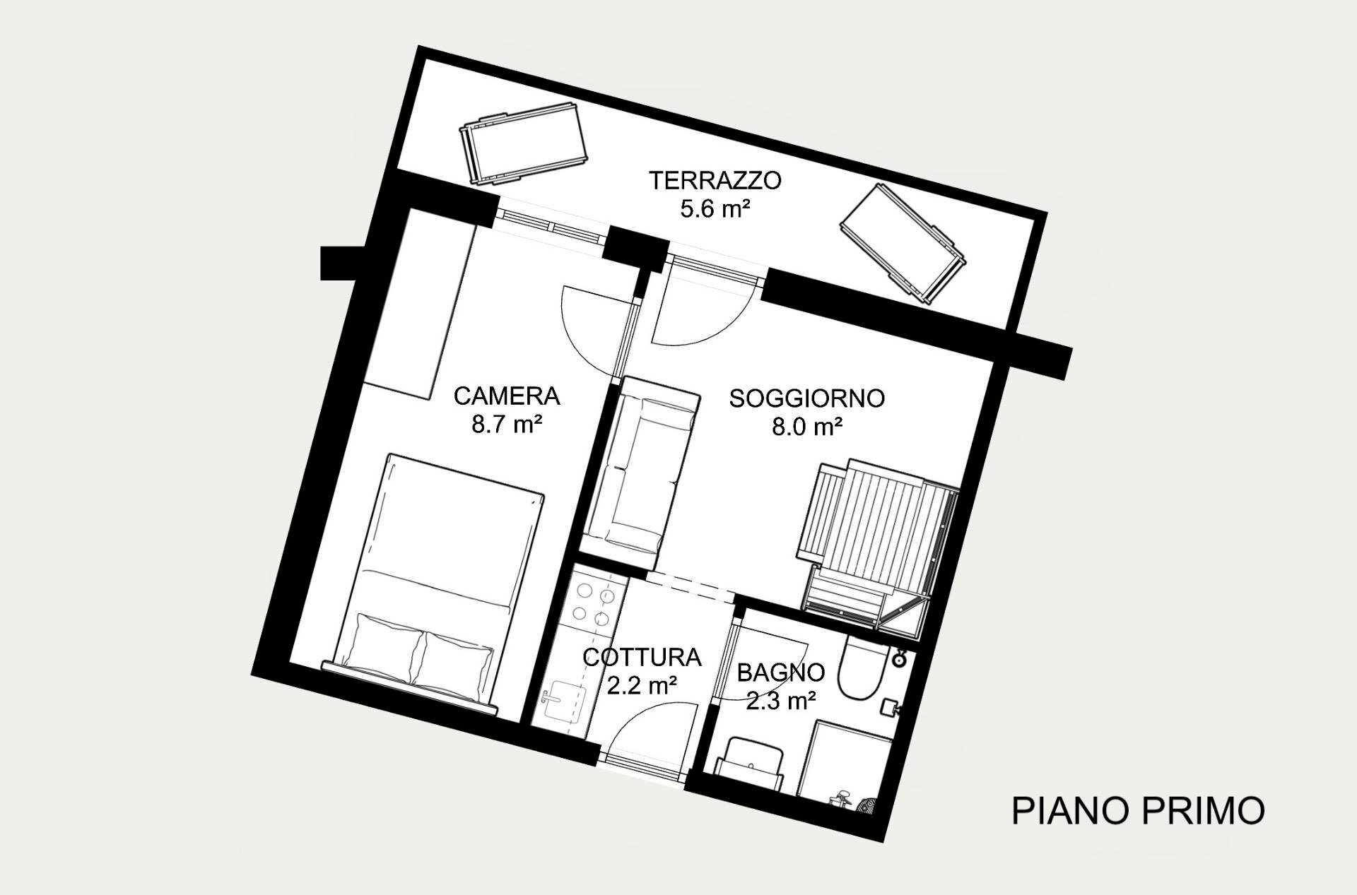 Foto 16 - One-room apartment Viale Dei Fanti
 
24, Tonezza del Cimone - floor plans 1